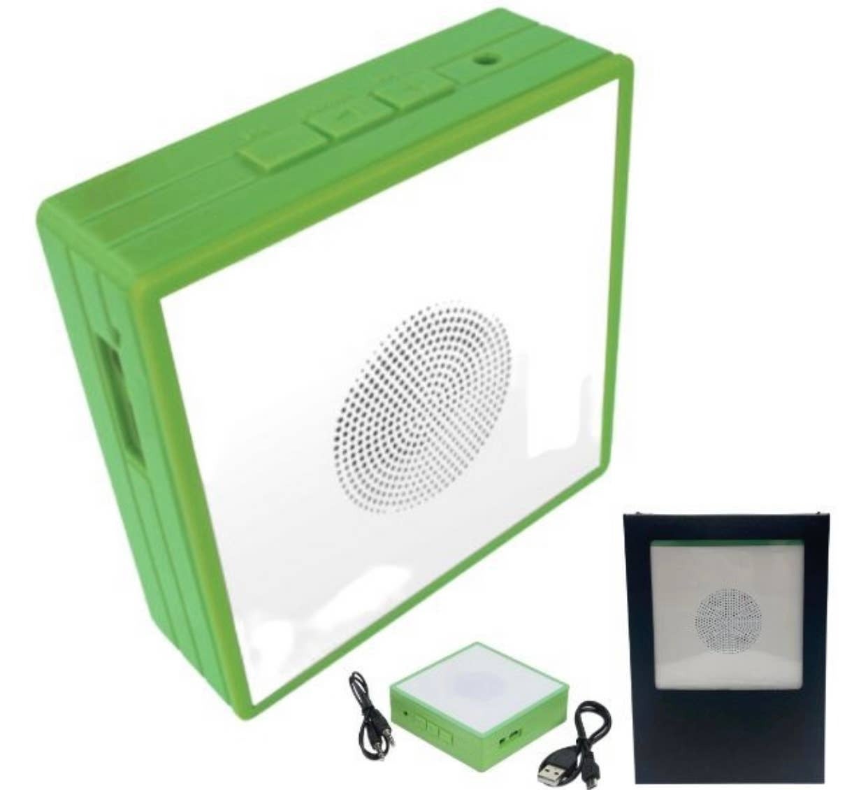 The Tile Bluetooth Speaker 3"x3" Green Out of the Grain Woodworking